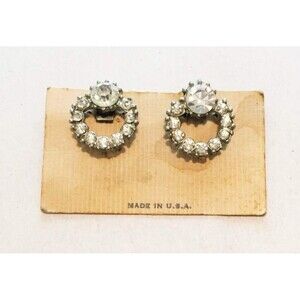 1950s Vintage NOS Rhinestone Shoe Clips